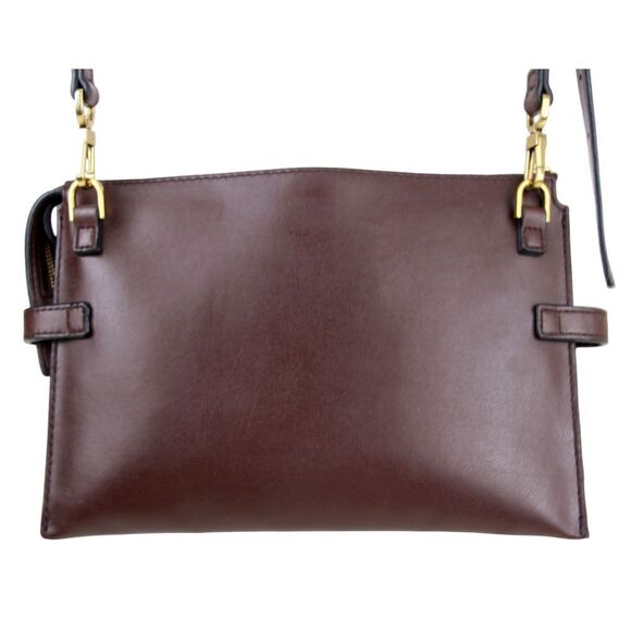 Fossil BROWN GENUINE LEATHER TWO COMPARTMENTS X-BODY SHOULDER BAG HANDBAG PURSE - Picture 7 of 16